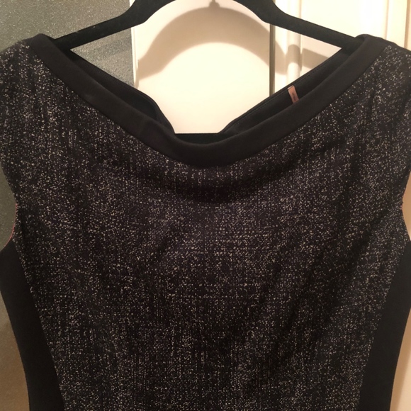 Elie Tahari Tweed/Black Sheath Dress - Picture 2 of 5